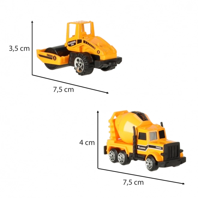 Set bouwmachines - 6 stuks