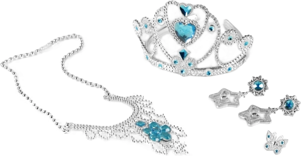 Winterprinsessenset met accessoires – blauw