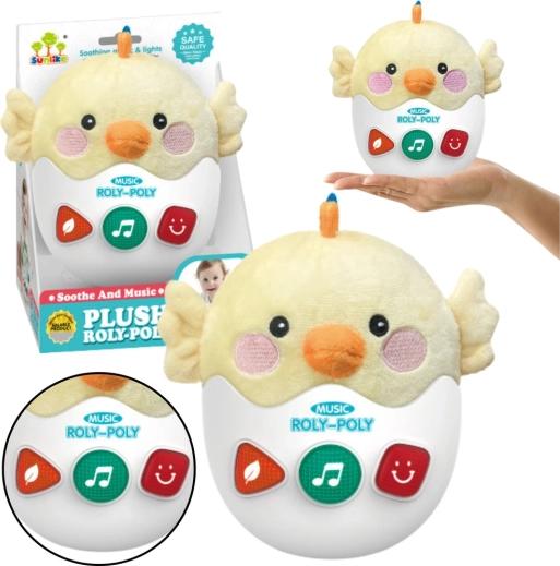Interactive Wobbling Chick with Lights and Sounds Yellow