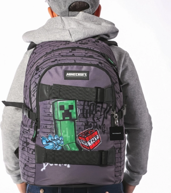 Set 3 Skate Baagl Minecraft TNT: Rucksack, Federmäppchen, Beutel