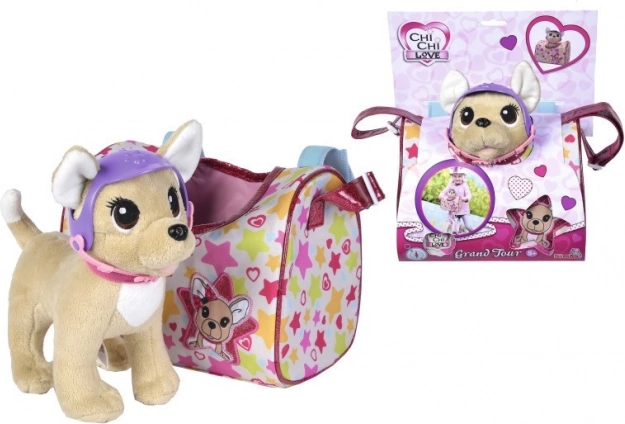 CHICHI LOVE Plush Chihuahua Grand Tour with Handlebar Bag