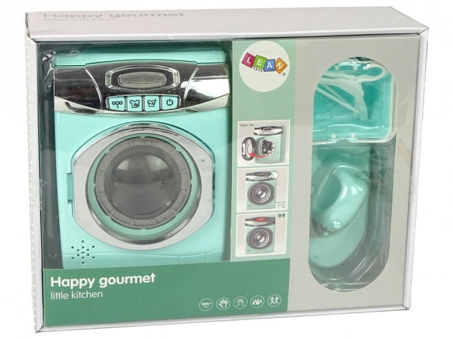 Kids Laundry Set with Washer, Iron, and Hangers