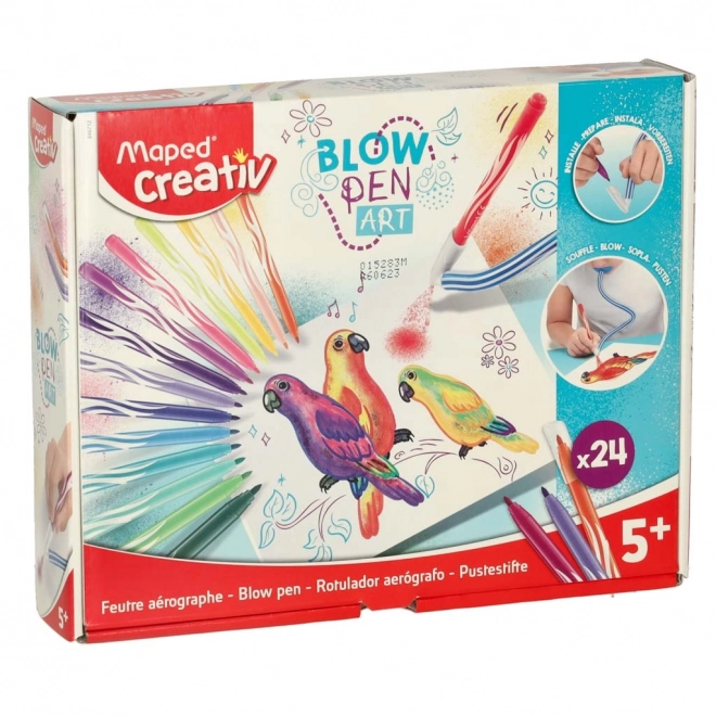 Set van blaasstiften 24 kleuren Maped