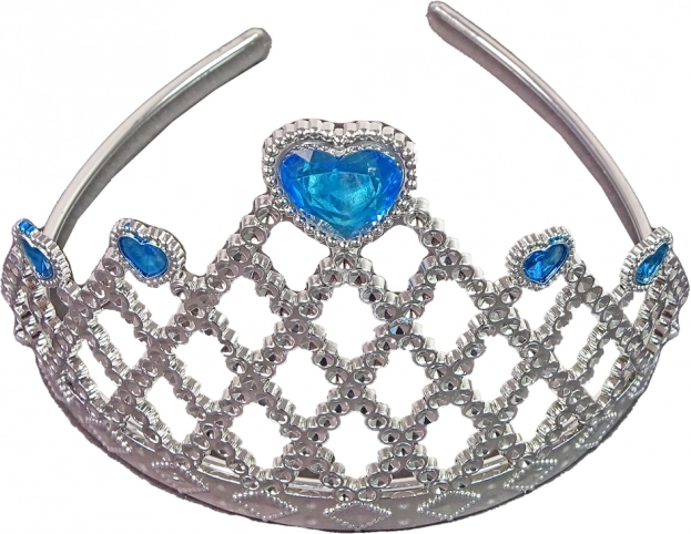Blue crown on head