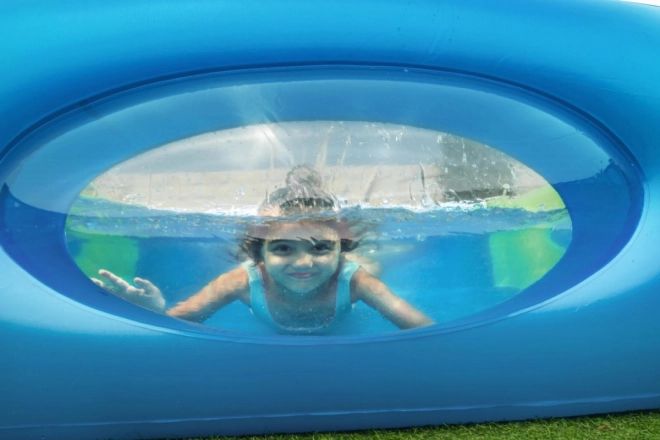 Piscine gonflable avec fenêtres pour enfants - 168 cm x 168 cm x 56 cm