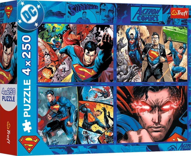 Puzzel 4x250 Moed van SUPERMAN TREFL