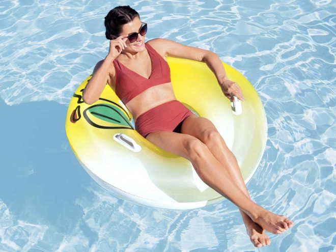 Inflatable Lemon Swimming Ring With Handles
