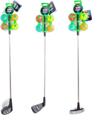 Kids' golf set – club and balls (mixed colors)
