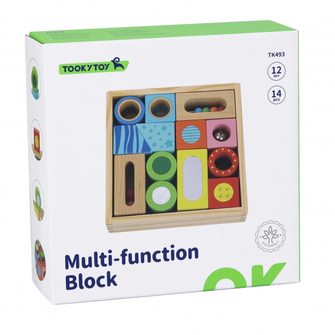 Tooky Toy Wooden Sensory Blocks Set