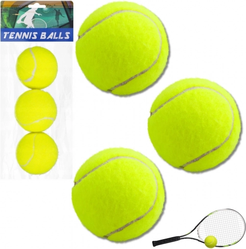 Set van 3 gele tennisballen