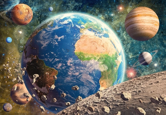 Puzzel Uitzicht vanaf de Maan 500 stukjes