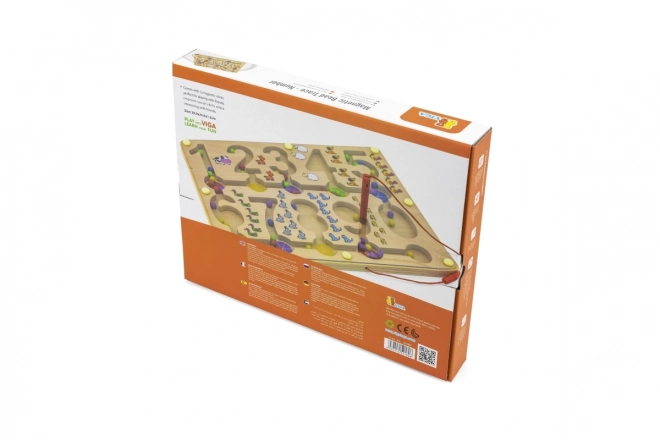 Houten magnetisch labyrint - cijfers