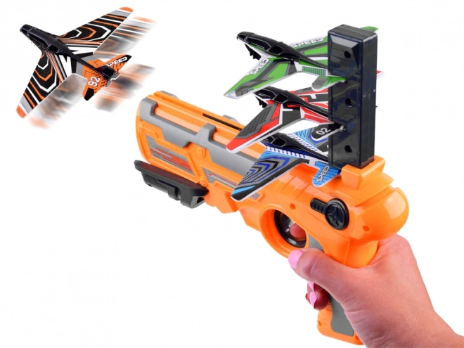 Groot pistool met vliegtuigschieter – Oranje