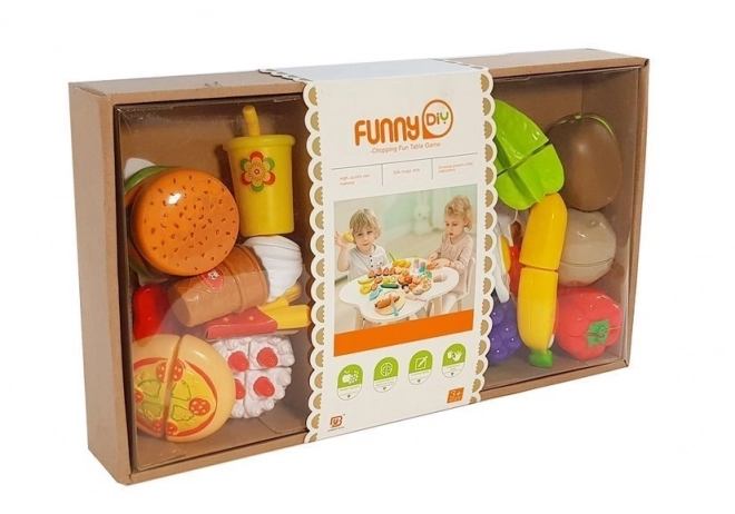 Kinderset fruit en groente om te snijden