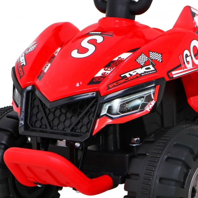 Snelle kinderaccu vierwieler geel – Rood