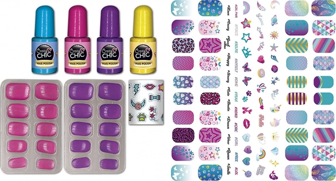 Ensemble d'ongles Crazy Chic Fluo