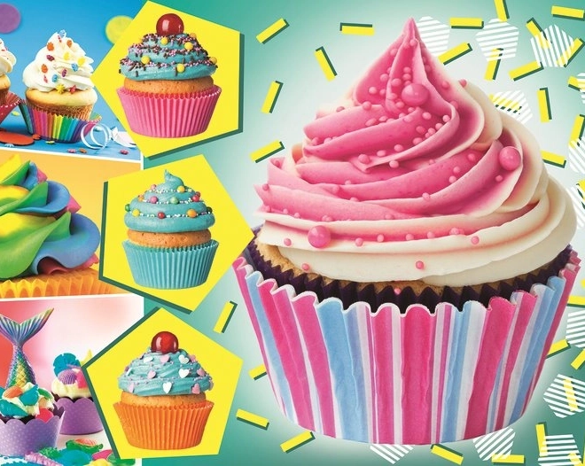 TREFL Puzzle panoramique Petits gâteaux colorés 1000 pièces
