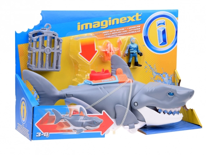 Mega Aanval Haaien Imaginext met Beweegbare Kaak