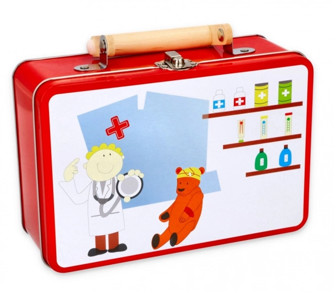 Speelgoed voor kinderen in een dokterskoffertje