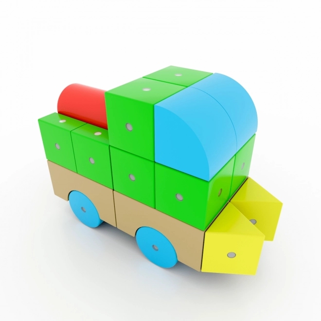 Houten magnetische blokken WABI 40 stuks