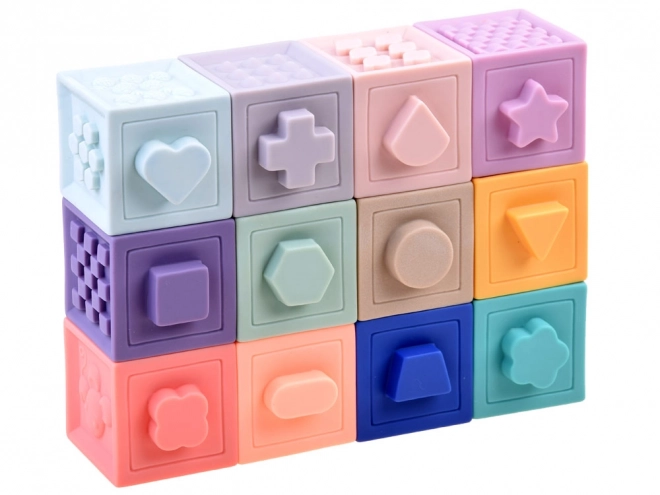 Zachte sensorische blokken voor baby's 12 stuks