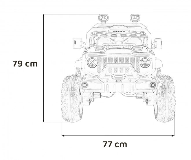 Elektrische kinderauto off-road zwart