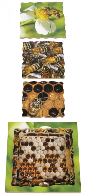 Just Jigsaws 600 Biene – geschichtetes Holzpuzzle