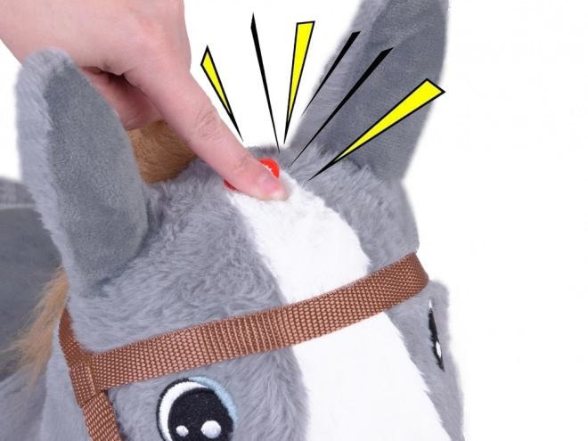 Pluche springpaardje grijs – Grijs