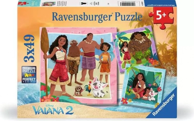 Puzzle Vaiana 2, 3x49 pieces