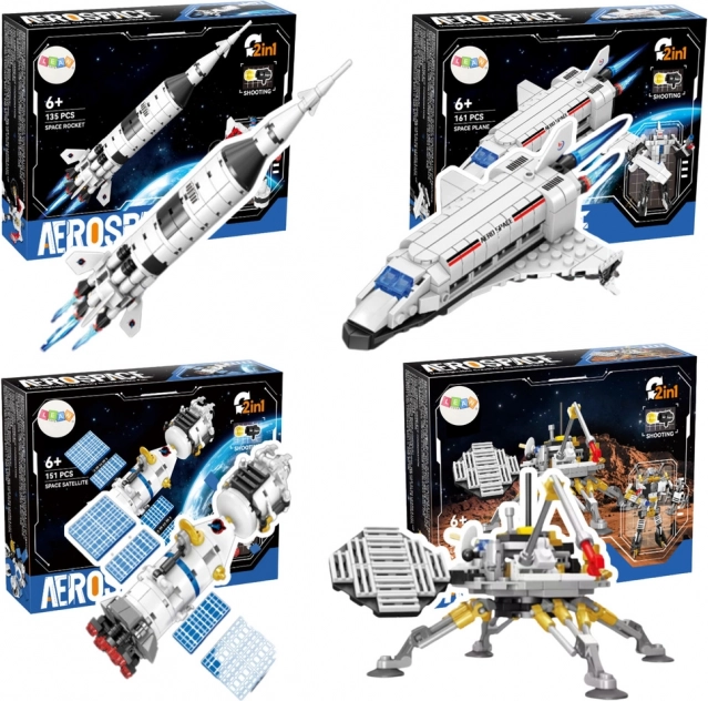 Aerospace 2-in-1 Building Set – Mars Lander and Space Robot, 146 pieces