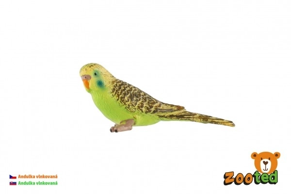 Parkiet met golvende veren zooted plastic 9cm in zakje
