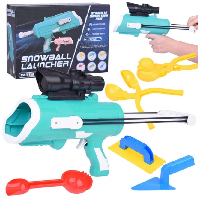 6-in-1 Set für Schneebälle mit Pistole und Formen für Kinder
