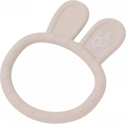 Anneau de dentition en silicone, Beige Bunny