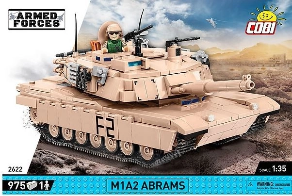 COBI 2622 Gewapende Strijdkrachten Abrams M1A2, 1:35, 982 st, 1 figuur