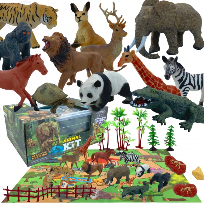 Figurines Safari et tapis de jeu Woopie