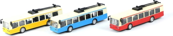 Toy - Fun Trolleybus with Pull Back Function