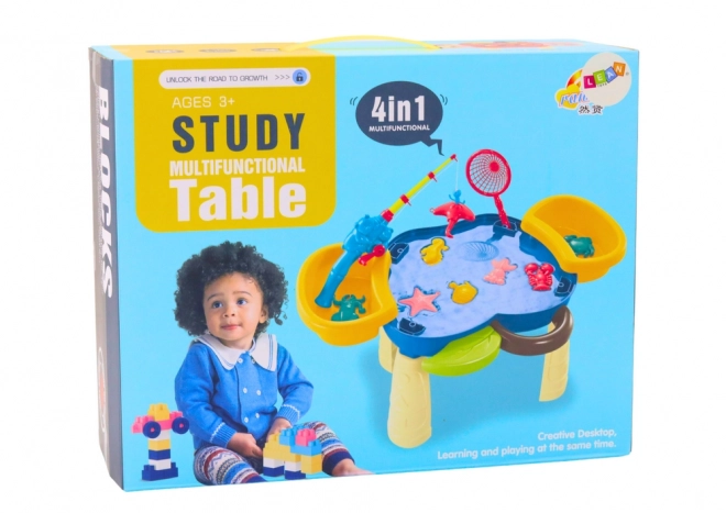 Multifunctionele tafel 4-in-1 blauw