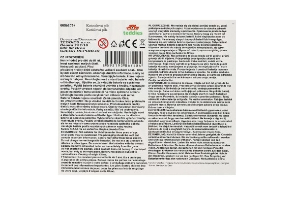 Cirkelzaag gereedschap plastic 29x19cm op batterijen met geluid in doos 31x21x12cm