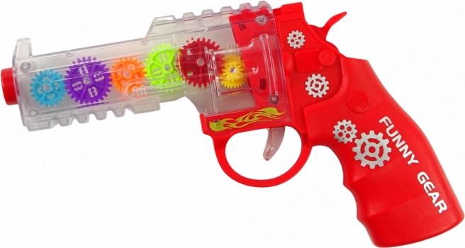 Pistool met kleurrijke lampjes en geluiden - rood