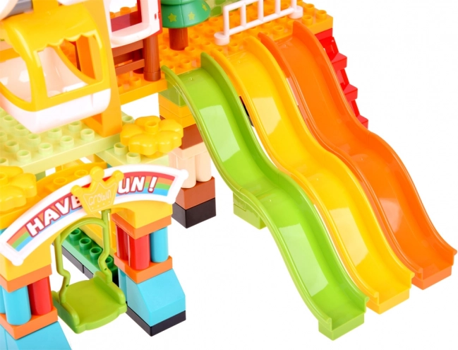 Grandes briques colorées Parc Joyeux aire de jeux avec toboggans 235 pcs