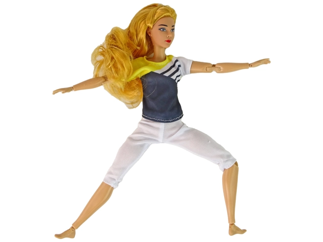 Long blonde hair and a mat included