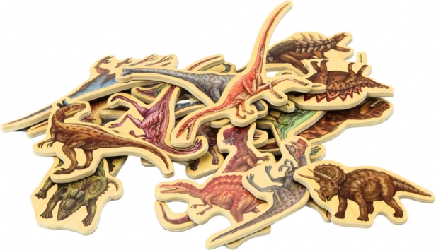20 colorful wooden animal magnets