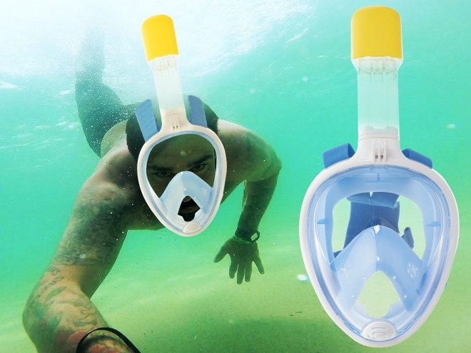 Opvouwbaar Volgelaatsmasker met Snorkel L/XL Blauw