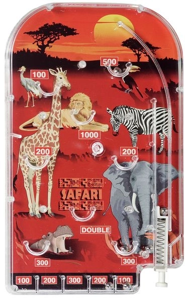 Flipperkast Tivoli diertjes gezelschapsspel puzzel 19x21cm in zakje