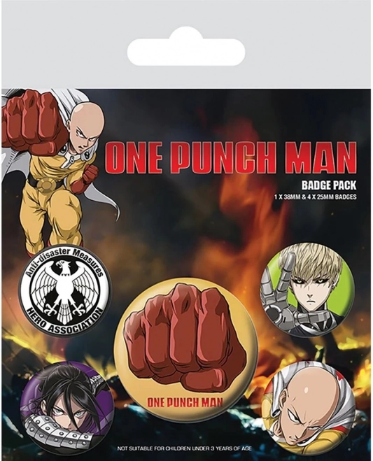 One Punch Man Badge Set
