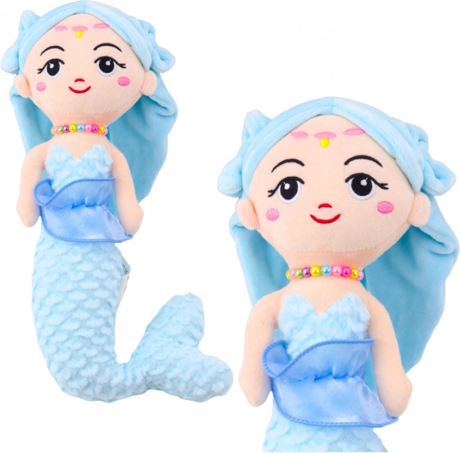 Plush Mermaid with Blue Beads 32 cm