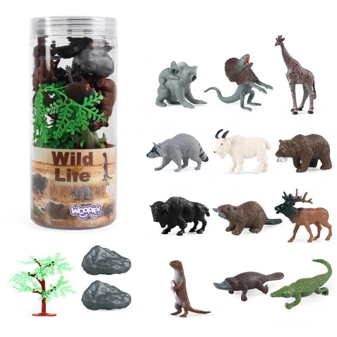 WOOPIE Wild Animal Figure Set, 15 pcs