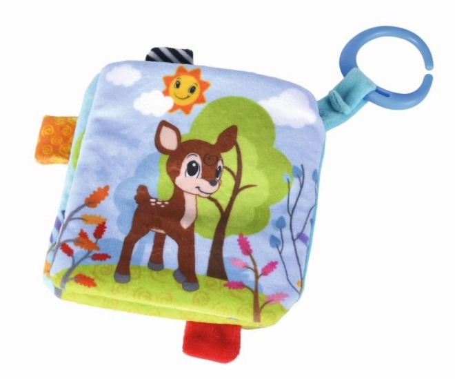 Pluchen boekje met bosdieren - 17 cm