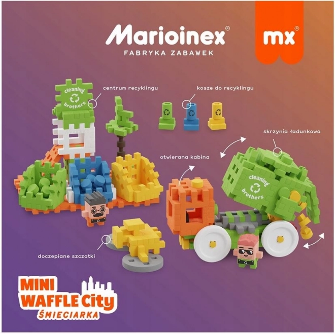 Creatieve bouwset Mini Wafle - Vuilstort 148 stuks