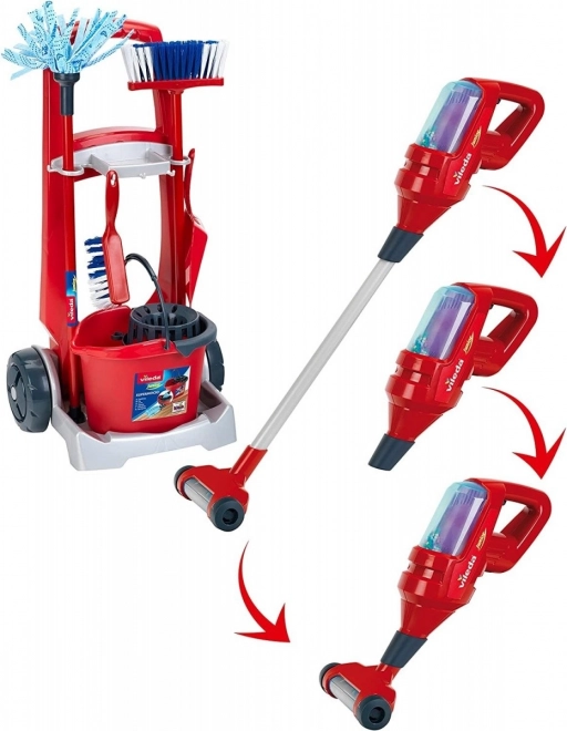 Schoonmaakkar met stofzuiger Vileda